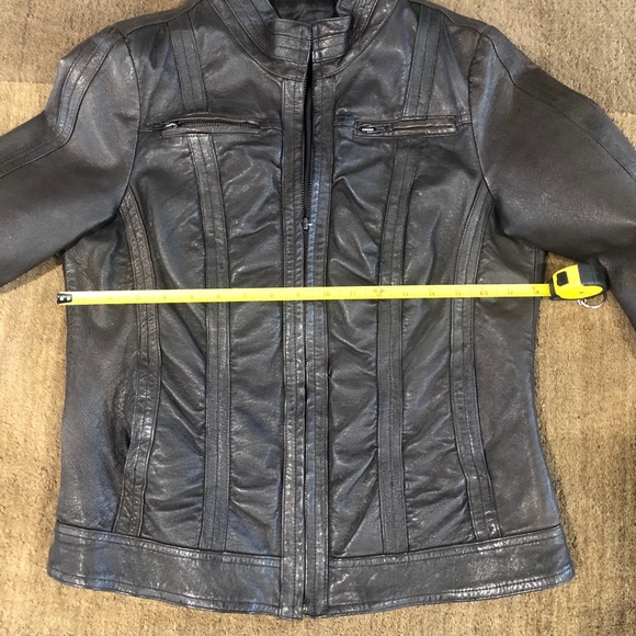 Black Rivet Leather Jacket - Picture 10 of 12